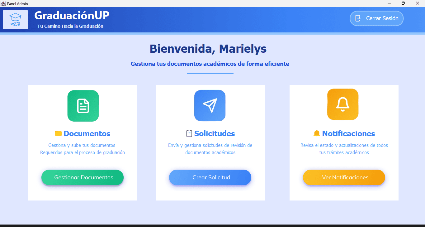 Captura del proyecto: Control de Documentos